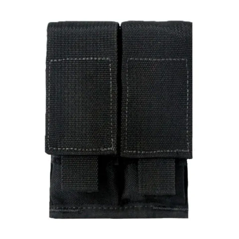 Porta Carregador Duplo de Pistola para Cinto WTC - Preto - Bazar Militar - Manaus - Amazonas - WTC - Equipamento Tatico - Tatico - Militar - Policia - Carregador - Porta Carregador - Carregador Duplo