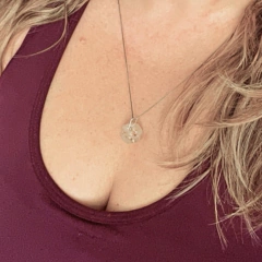 Pingente de Topázio Branco ou Incolor - Pedra do Ano 2025 - Ametysta - Loja de Cristais 