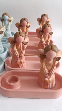 Altar Anjo da Guarda - Anjo + Cristais + Bandeja - Ametysta - Loja de Cristais 