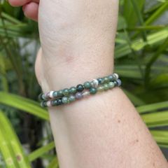 Pulseira de Jaspe Sanguíneo- Cura e Regeneração - esfera - comprar online