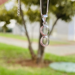 Conjunto de Colar, Pingente e Brincos - Infinito em Prata com banho de ródio - comprar online