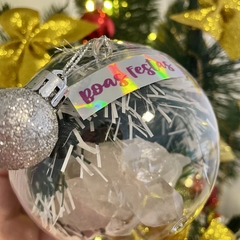 Bola com Cristal - Enfeite de Natal