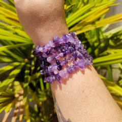 Pulseira de Ametista - Espiritualidade e Sabedoria - Ametysta - Loja de Cristais e Produtos de Bem Estar, Holísticos e Místicos