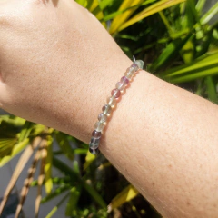 Pulseira de Fluorita em esfera - Espiritualidade e saúde - comprar online