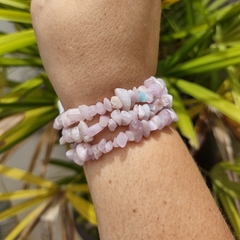 Pulseira de Kunzita - Ametysta - Loja de Cristais e Produtos de Bem Estar, Holísticos e Místicos