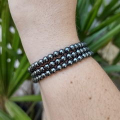 Pulseira De Hematita - Coragem e Autoconfiança - esfera