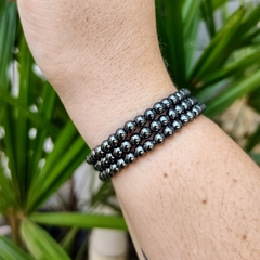 Pulseira De Hematita - Coragem e Autoconfiança - esfera na internet