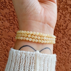 Pulseira de Calcita Ótica Amarela - Manifestação na internet