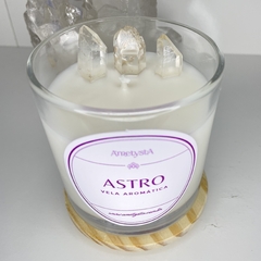 Imagem do Astro - Vela Aromática Âmbar + Quartzo Branco