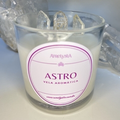 Astro - Vela Aromática Âmbar + Quartzo Branco