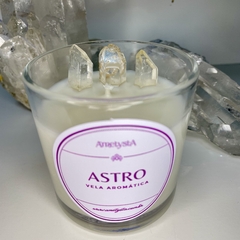 Astro - Vela Aromática Âmbar + Quartzo Branco