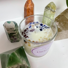 Energya - Vela Aromática Laranja Goji + Cristais dos Chakras - comprar online