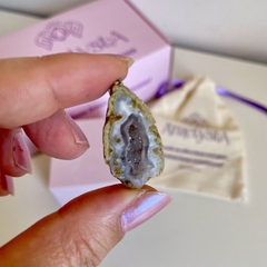 Pingente de Geodo de Ágata - Equilíbrio e Harmonia- Equilíbrio e Harmonia - loja online