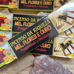 Incenso Mel, Flores e Ouro - Nag Champa - Prosperidade e Felicidade
