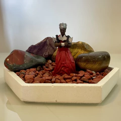 Xangô Altar - Cristais + Imagem + Suporte na internet