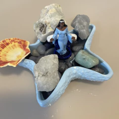 Iemanjá Altar - Cristais + Imagem + Suporte na internet