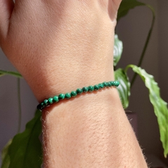 Pulseira de Malaquita - Saúde e Poder Pessoal - Esfera - Ametysta - Loja de Cristais e Produtos de Bem Estar, Holísticos e Místicos