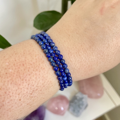 Pulseira de Lapis Lazuli - Paz e Espiritualidade - Esfera