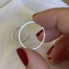 Brinco Argola em Prata - 1,9 cm - Ametysta - Loja de Cristais e Produtos de Bem Estar, Holísticos e Místicos