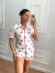 - Pijama Feminino Americano Shorts E Camisa De Botões Coracão | Branco c vermelho - comprar online