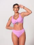 Biquíni Top Cropped e Calcinha Alta Com Pala Tecido Texturizado Elise | lilás - loja online