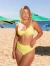 Biquini Aro Meia Taca com Bojo e Calcinha Hotpant Chrystal | Amarelo Lima - comprar online