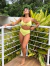 Biquini Aro Meia Taca com Bojo e Calcinha Hotpant Chrystal | Amarelo Lima - comprar online