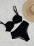 Biquíni Plus Size Alta Sustentação Top Com Bojo e Calcinha Hot Pant Angelica | Preto - BellaMar