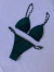 Biquíni Cortininha com Bojo Calcinha Fina Com Conchas Callie | Verde Esmeralda - BellaMar