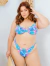 Biquíni Curve Com Aro de Sustentação Sollari | Floral Azul Tiffany na internet