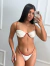 Biquini Aro Meia Taca Com Bojo Regulagem Nas Alcas Calcinha Fina Fio Duplo Kardashian | Off c/ Terracota - BellaMar