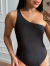 Maio Body Liso Ombro Só Preto Tecido Canelado Confortável Marebella | Preto - loja online