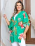 Kimono Saida de Praia Curto Aberto Com Amarração Leve Ohana | Floral Verde na internet