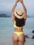 Biquíni Top Texturizado Com Argola Acrílica Haifa | Amarelo - loja online