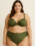 Biquíni Plus Size Alta Sustentação Top Com Bojo e Calcinha Hot Pant Kimberly | Verde Oliva - comprar online