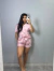 Pijama feminino americano shorts e camisa de botões gato laço | rosa - BellaMar