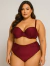 Biquíni Plus Size Alta Sustentação Top Com Bojo e Calcinha Hot Pant Angelica | Marsala - comprar online