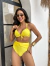 Biquini Aro Meia Taca Com e Amarracao Calcinha Hotpant Fio Duplo Canoa | Amarelo - comprar online