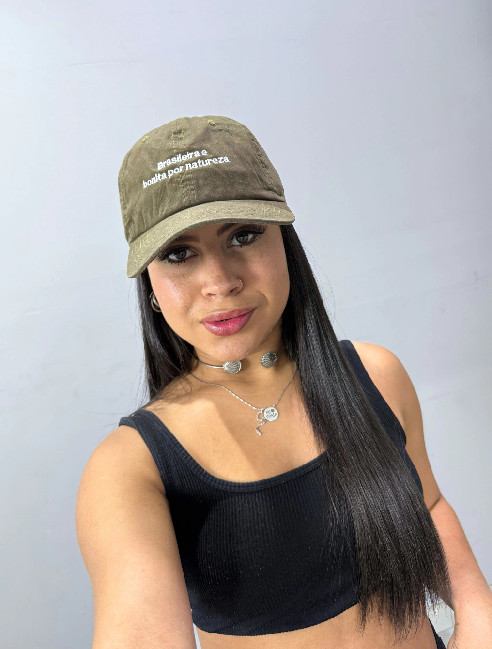 Boné Baseball Frases | Brasileira e Bonita Por Natureza