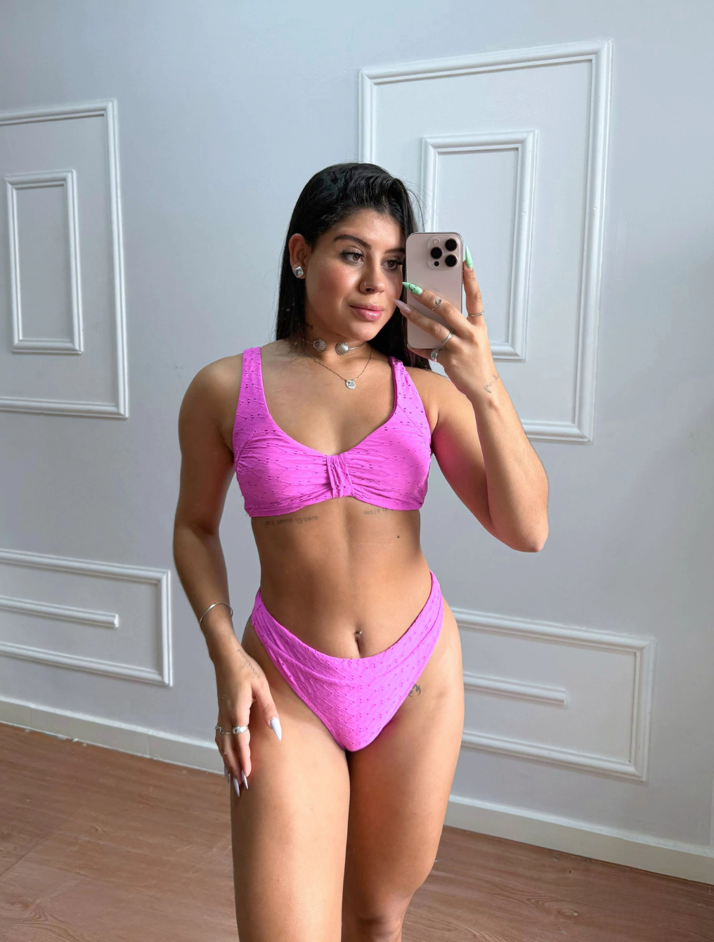 Biquíni Top em Cropped e Calcinha com Pala Cintura Média Niina | Roxo