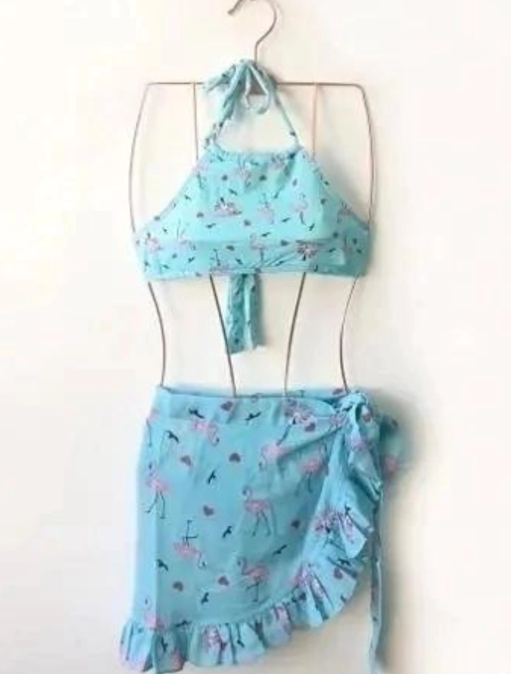 Saída Flamingo Love Infantil | Azul Claro