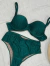 Biquíni Plus Size Alta Sustentação Top Com Bojo e Calcinha Hot Pant Angelica | Verde Esmeralda na internet