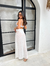 Saia Lurex Brilho Texturizada Com Abertura Lateral Isa | Branco - comprar online
