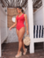 Maiô Tecido Atoalhado Com Passante Frontal | Vermelho