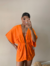 Kimono Saida de Praia Curto Aberto Com Amarração Leve Ohana | Laranja
