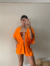 Kimono Saida de Praia Curto Aberto Com Amarração Leve Ohana | Laranja - comprar online