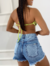 Short Jeans Comprimento Médio Com Detalhes Em Destroyed Lola - loja online