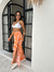 Calça Pantalona Saida de Praia Solta Elastico no Cos e Abertura Lateral | Lavinia