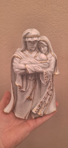Sagrada família carinhosa 22 cm - gesso na internet