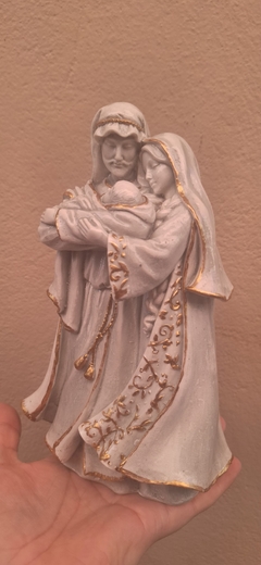 Sagrada família carinhosa 22 cm - gesso - comprar online